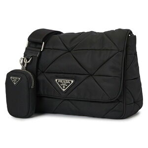 Prada Nylon Quilted Bag JN Padded Logo Shoulder Re